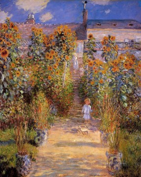 Flores Painting - El jardín de Monet en Vetheuil II Claude Monet Impresionismo Flores